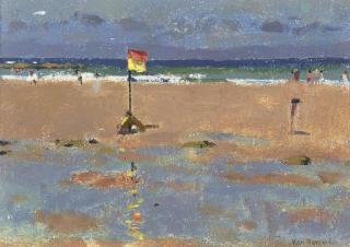 Ken Howard, R.A. - The Lifesaver Flag, North Cornwall