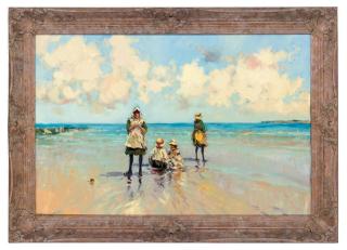 Ken Moroney - Girls playing on the beach