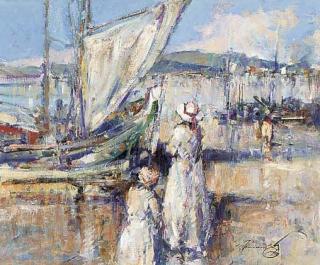 Ken Moroney - Watching the fishing Boats