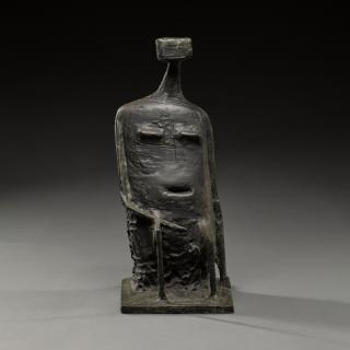 Kenneth Armitage, R.A. - Seated Woman with Square Head (Version B)