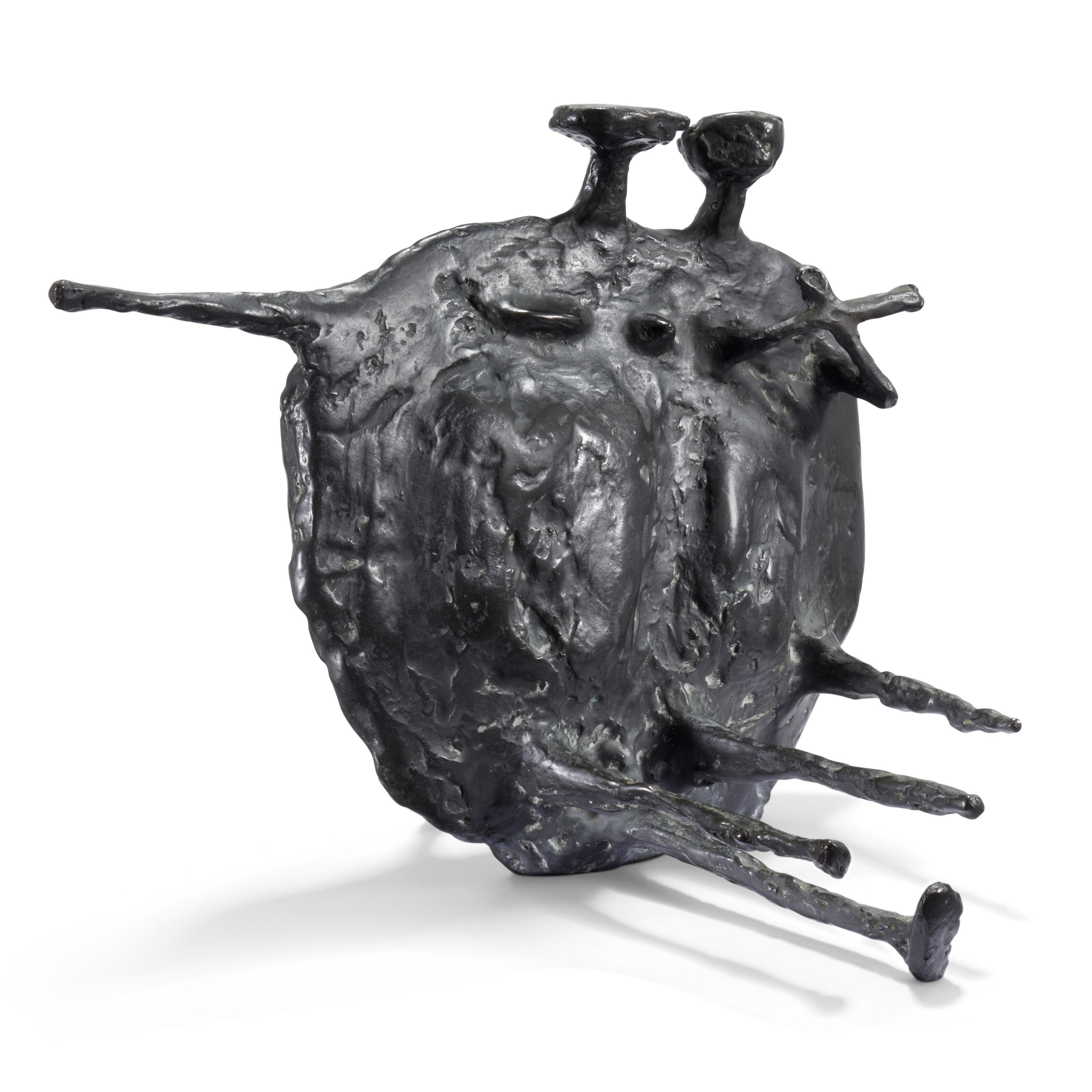 Kenneth Armitage, R.A. - Two Seated Figures (Small Version B With Crossed Arms)