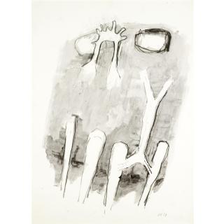 Kenneth Armitage - Untitled Drawing (Two Figures)