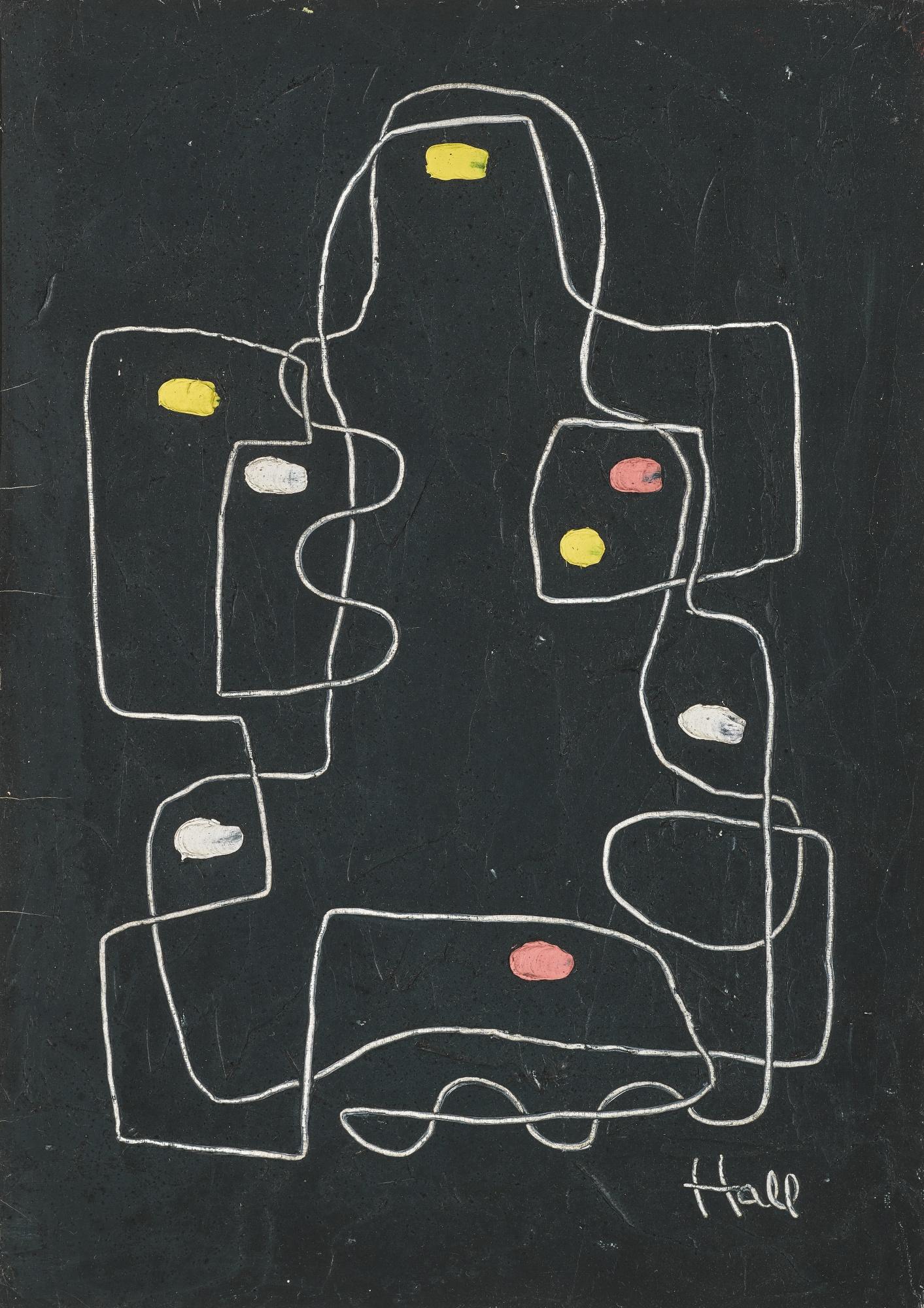 Kenneth Hall - Abstract Composition On Black