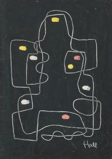 Kenneth Hall - Abstract Composition On Black