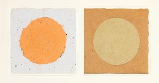 Kenneth Noland - Pairs, from the Handmade Paper Project (Diptych), 1978