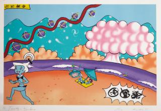 Kenny Scharf - Judy Jetson on the Beach, 1987