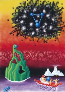 Kenny Scharf - Message from Molecular Messiah