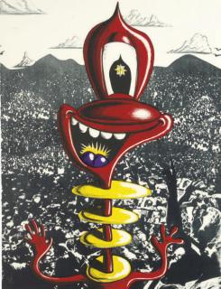 Kenny Scharf - Thou Shalt Have No Other Gods before Me, from Ten Commandments Suite