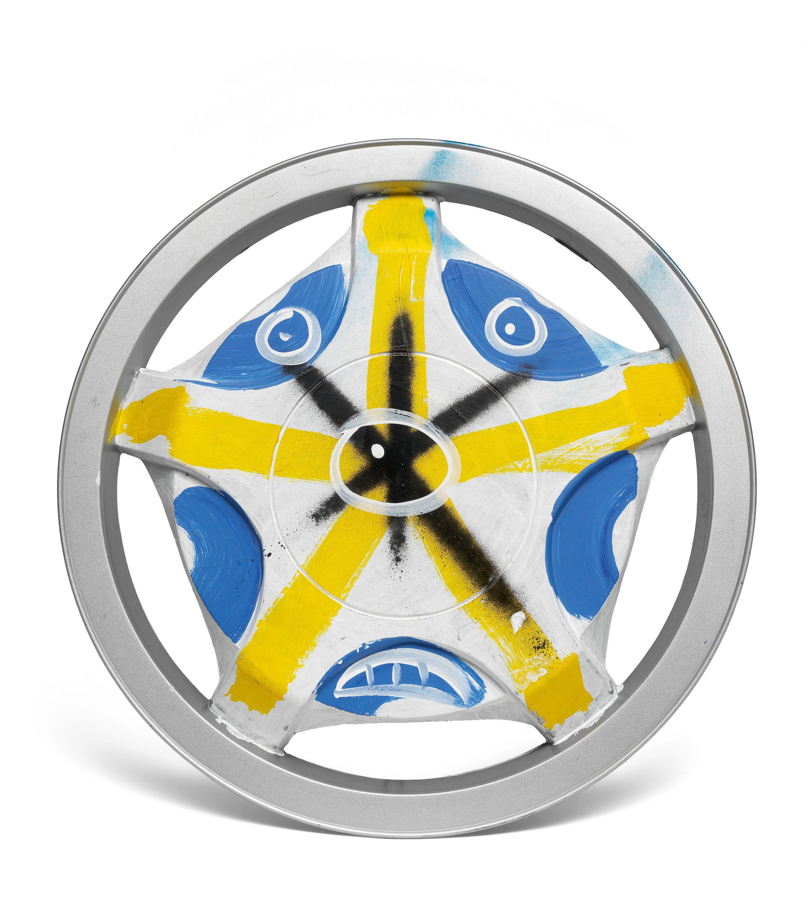 Kenny Scharf - Untitled (Wheel Cover)