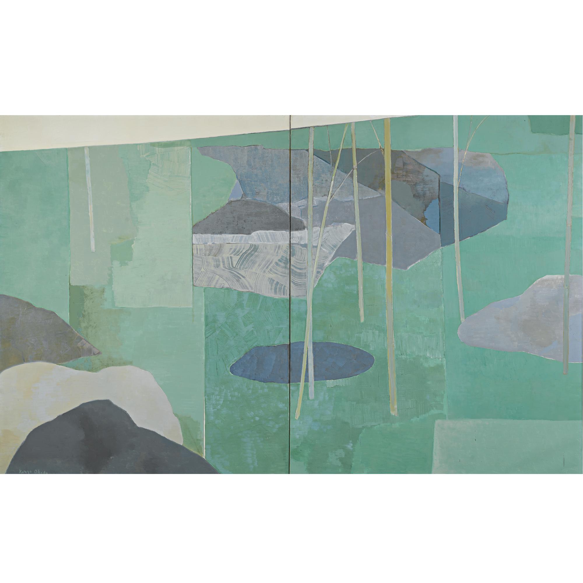 Kenzo Okada - Young Bamboo (Diptych)