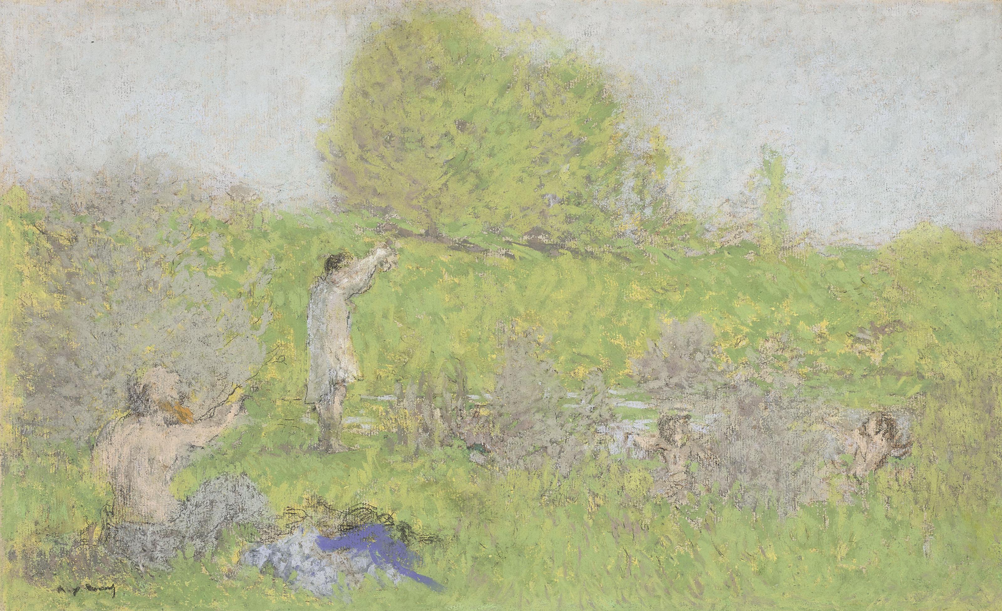 Ker-Xavier Roussel - Femme et enfants au bord d\'une rivière