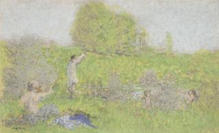 Ker-Xavier Roussel - Femme et enfants au bord d\'une rivière