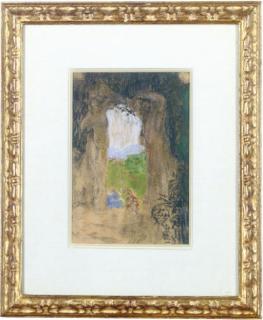 Ker-Xavier Roussel - Landscape Seen From A Grotto, With Overhanging Vegetation