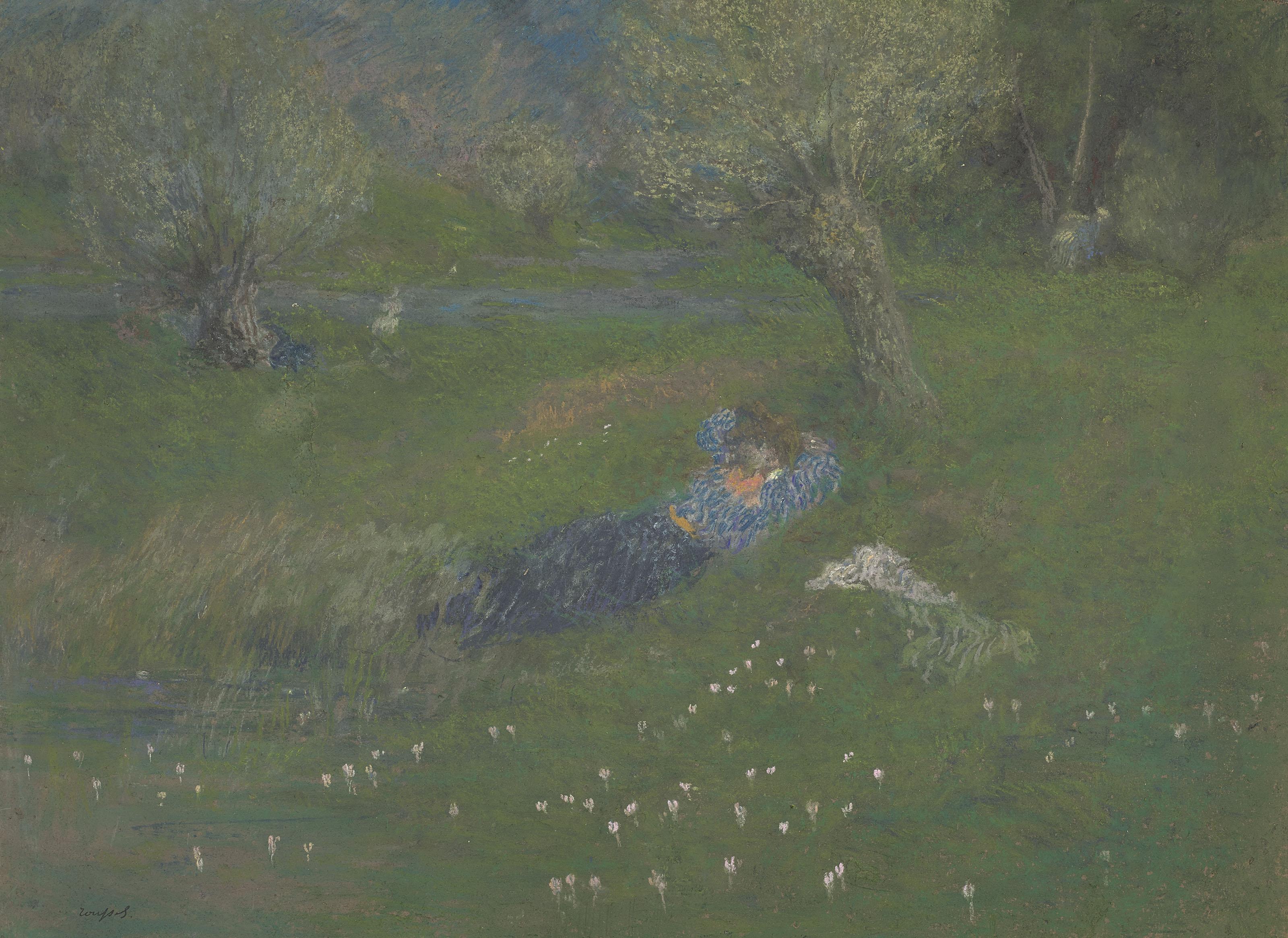 Ker-Xavier Roussel - Le Repos sous l\'arbre (Misia Natanson à Villeneuve-sur-Yonne)