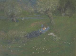 Ker-Xavier Roussel - Le Repos sous l\'arbre (Misia Natanson à Villeneuve-sur-Yonne)