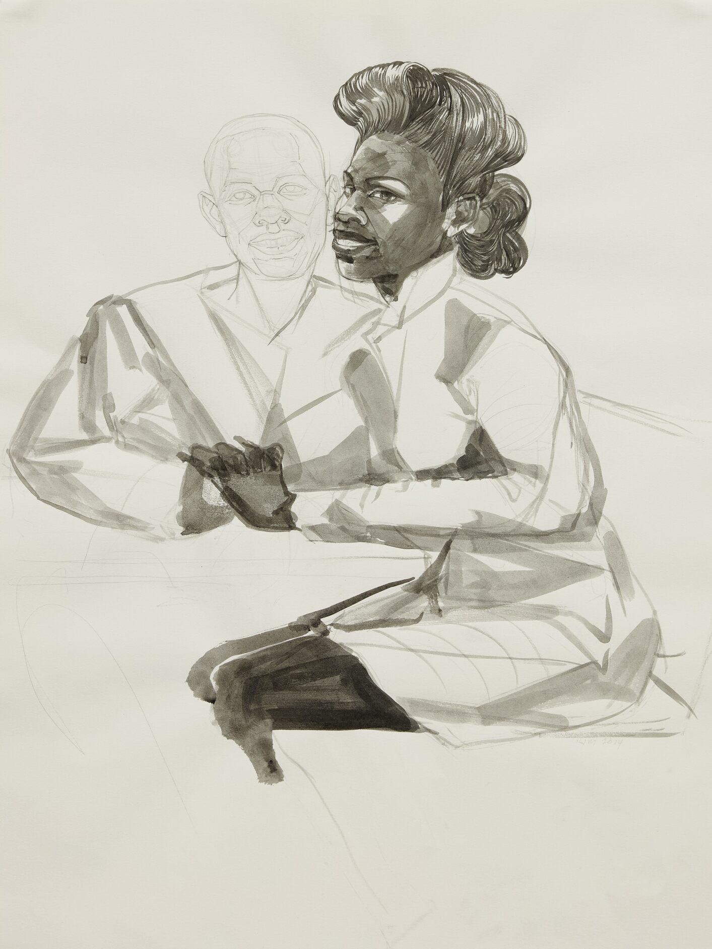 Kerry James Marshall - Untitled (Study For Club Couple)