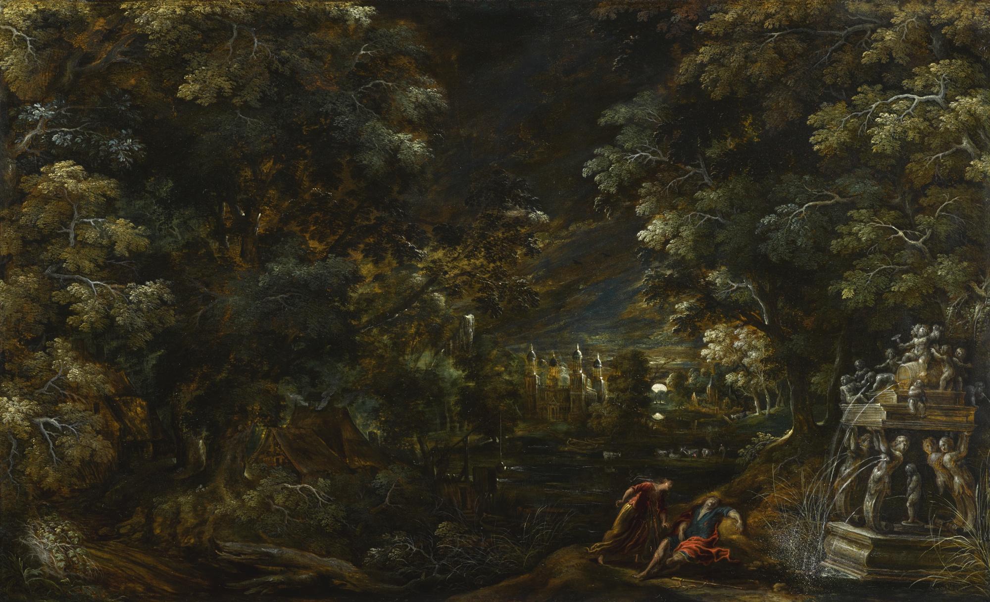 Kerstiaen De Keuninck The Elder - Landscape With Pyramus And Thisbe