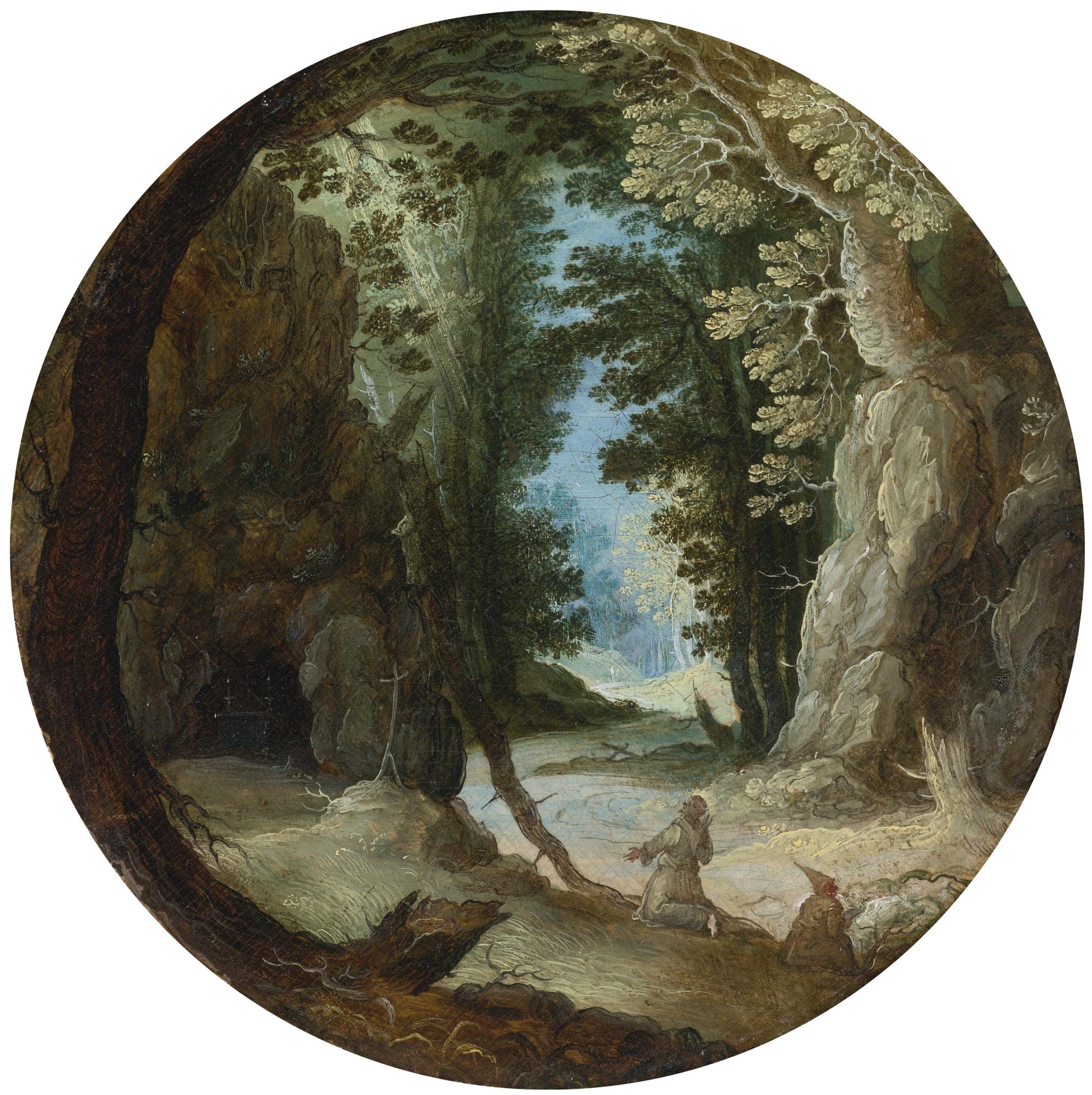 Kerstiaen De Keuninck The Elder - Monks In A Wooded Landscape