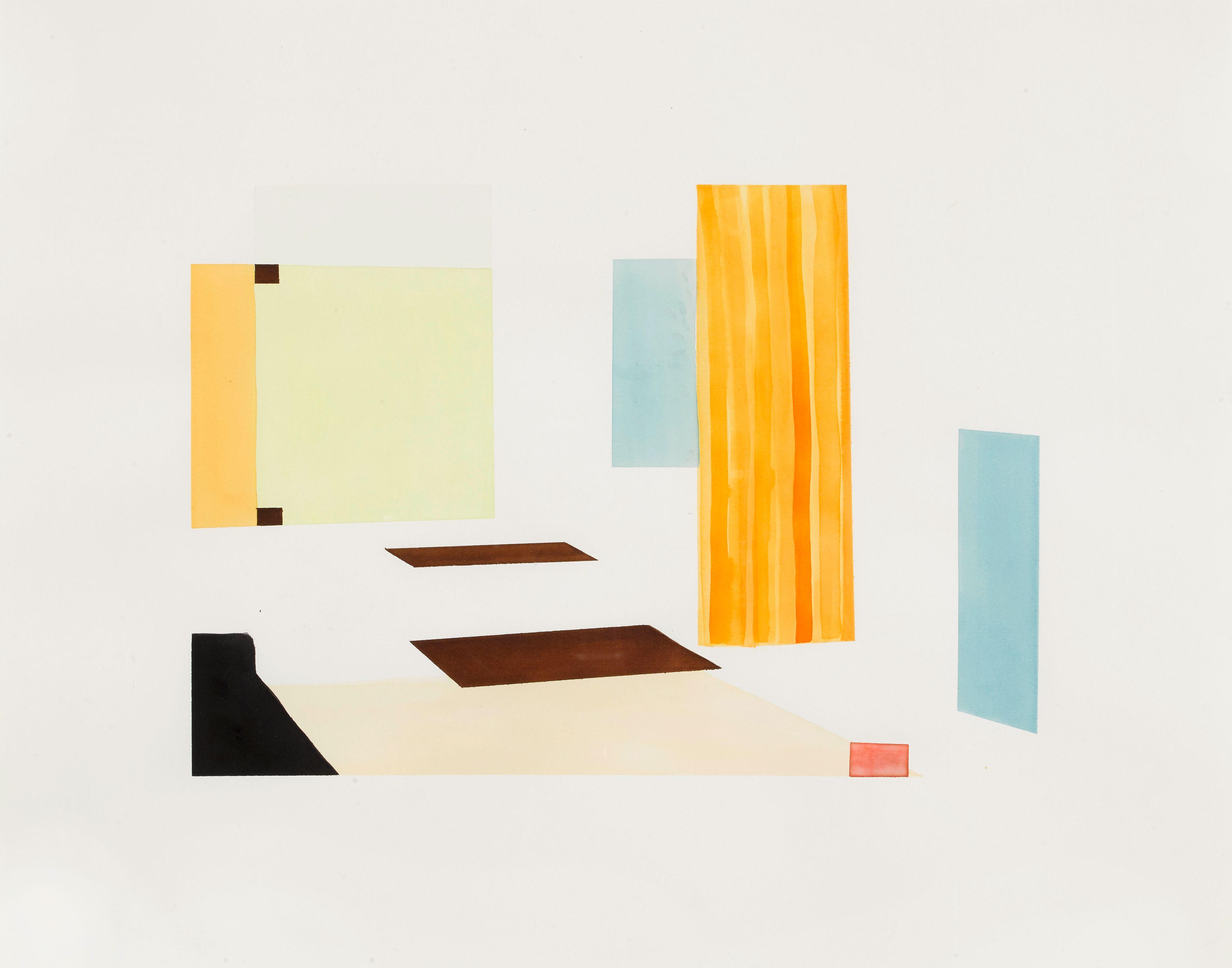 Kevin Appel - Interior Study #3 (Orange Drape), 1997