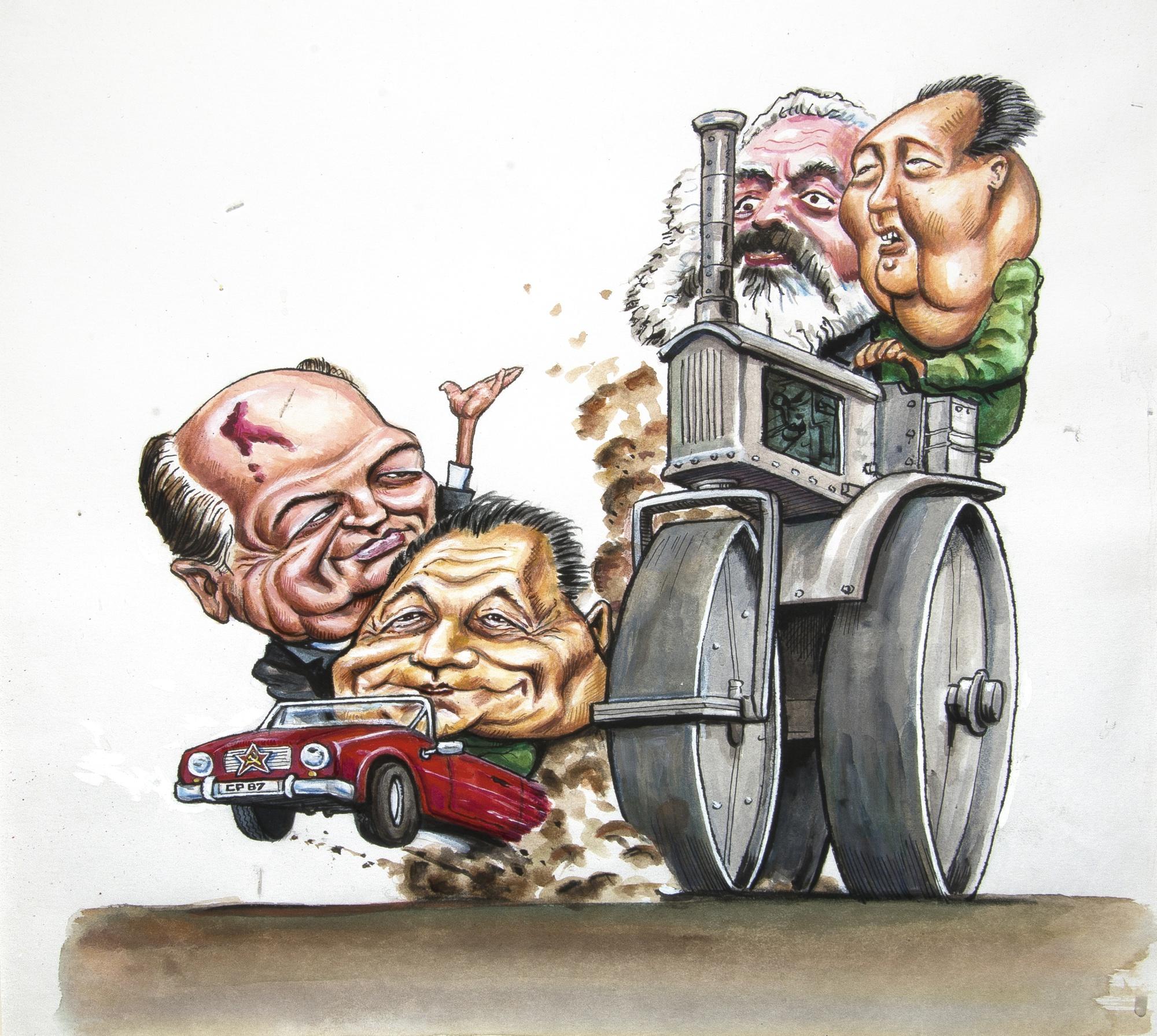 Kevin Kallaugher - Russia And China Tried To Put The Old Ways Of Communism Behind Them