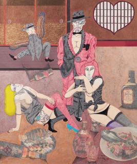 Key Hiraga - Portrait Of The Hallway，Bird， And Mr. Y(Painted In 1990)