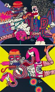 Key Hiraga - The Elegant Life Of Mr. H (Set Of Two Pieces)(Painted In 1970)