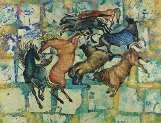 Khaled Al-Rahhal - Horses and Bulls