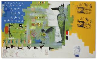 Khaled Hafez - Every one crouching and bored and trying to exit while politics is playing in the background