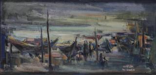 Khalid Al-Jadir - Harbour scene, Baghdad