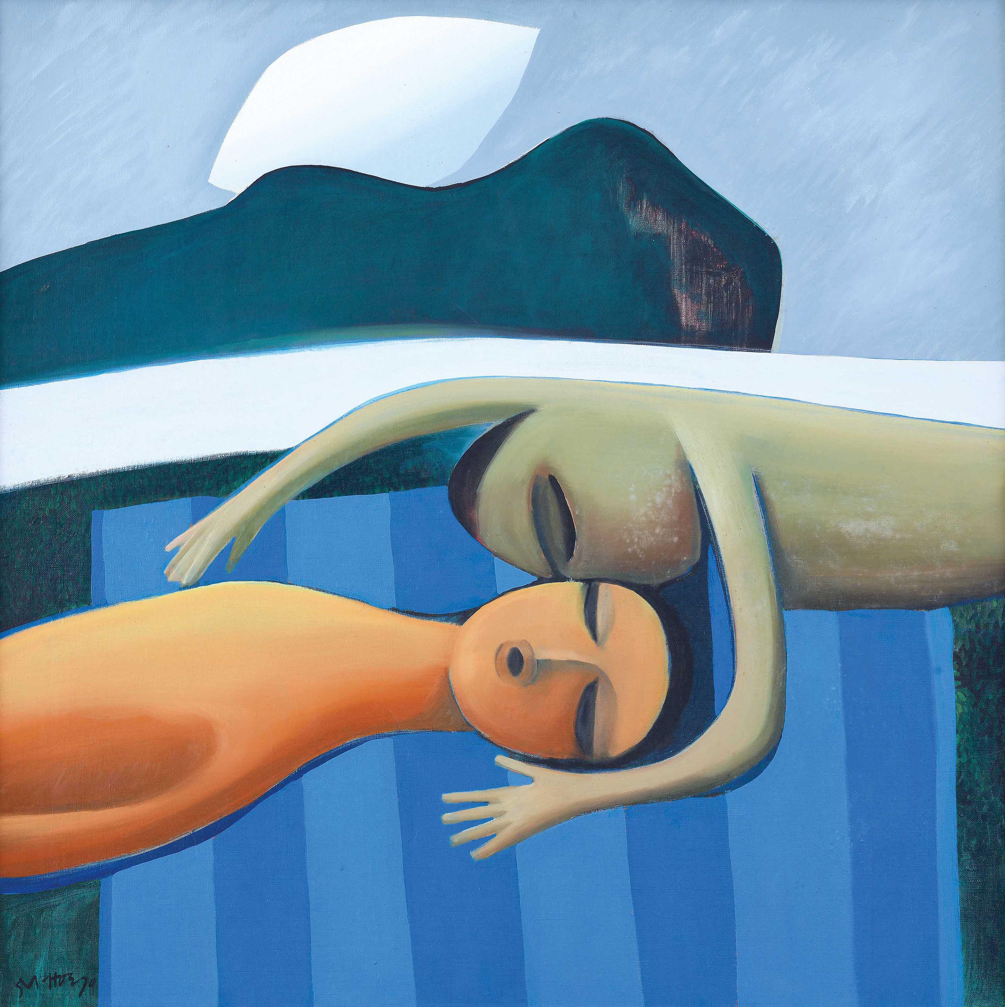 Khoo Sui Hoe - Lovers by the River