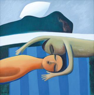 Khoo Sui Hoe - Lovers by the River