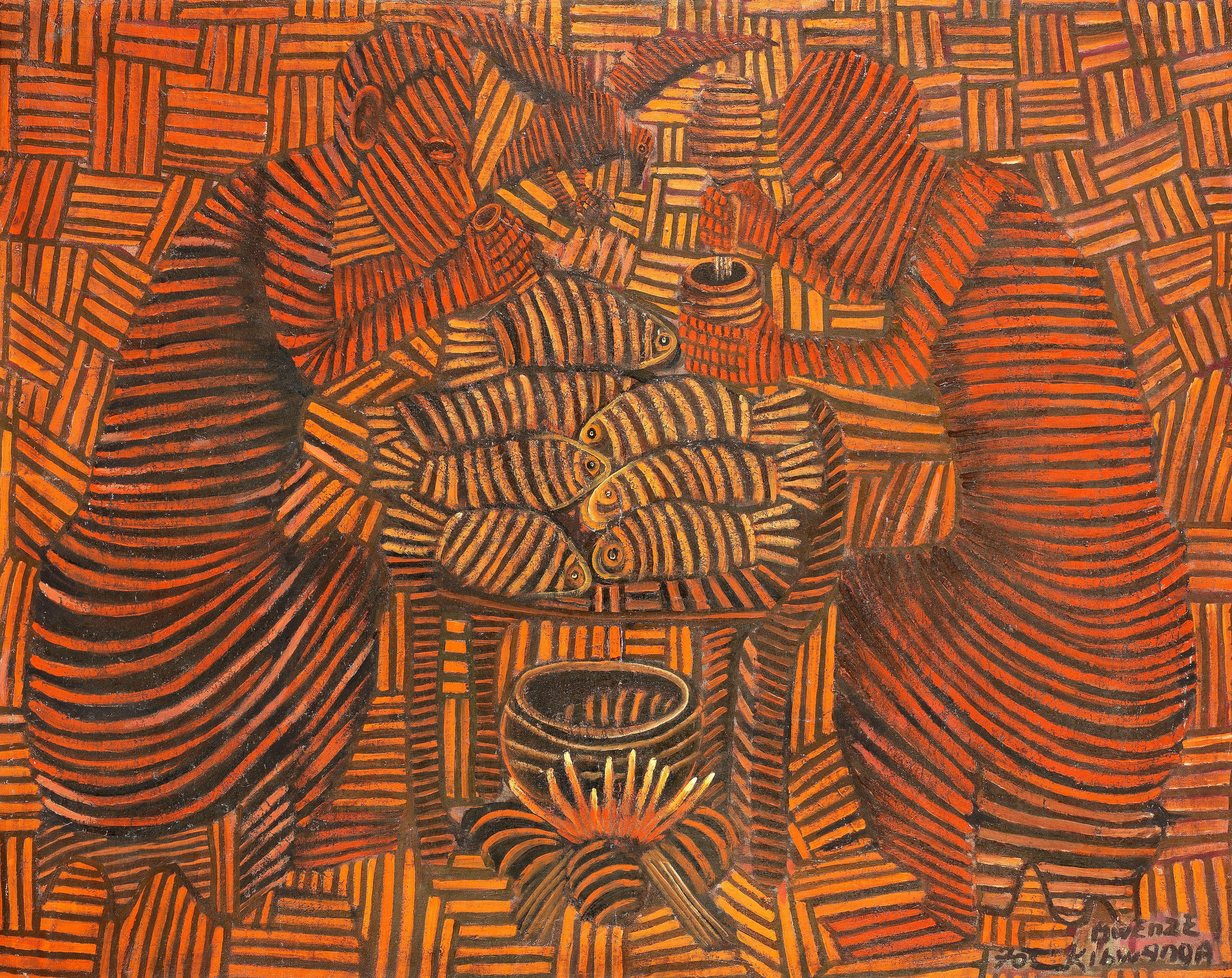 Kibwanga Mwenze - A couple cooking fish