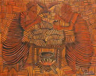 Kibwanga Mwenze - A couple cooking fish