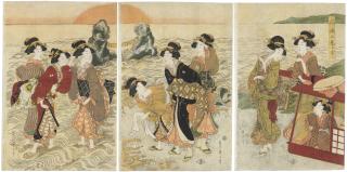 Kikugawa Eizan - Fashionable Futamigaura (Furyu Futamigaura)