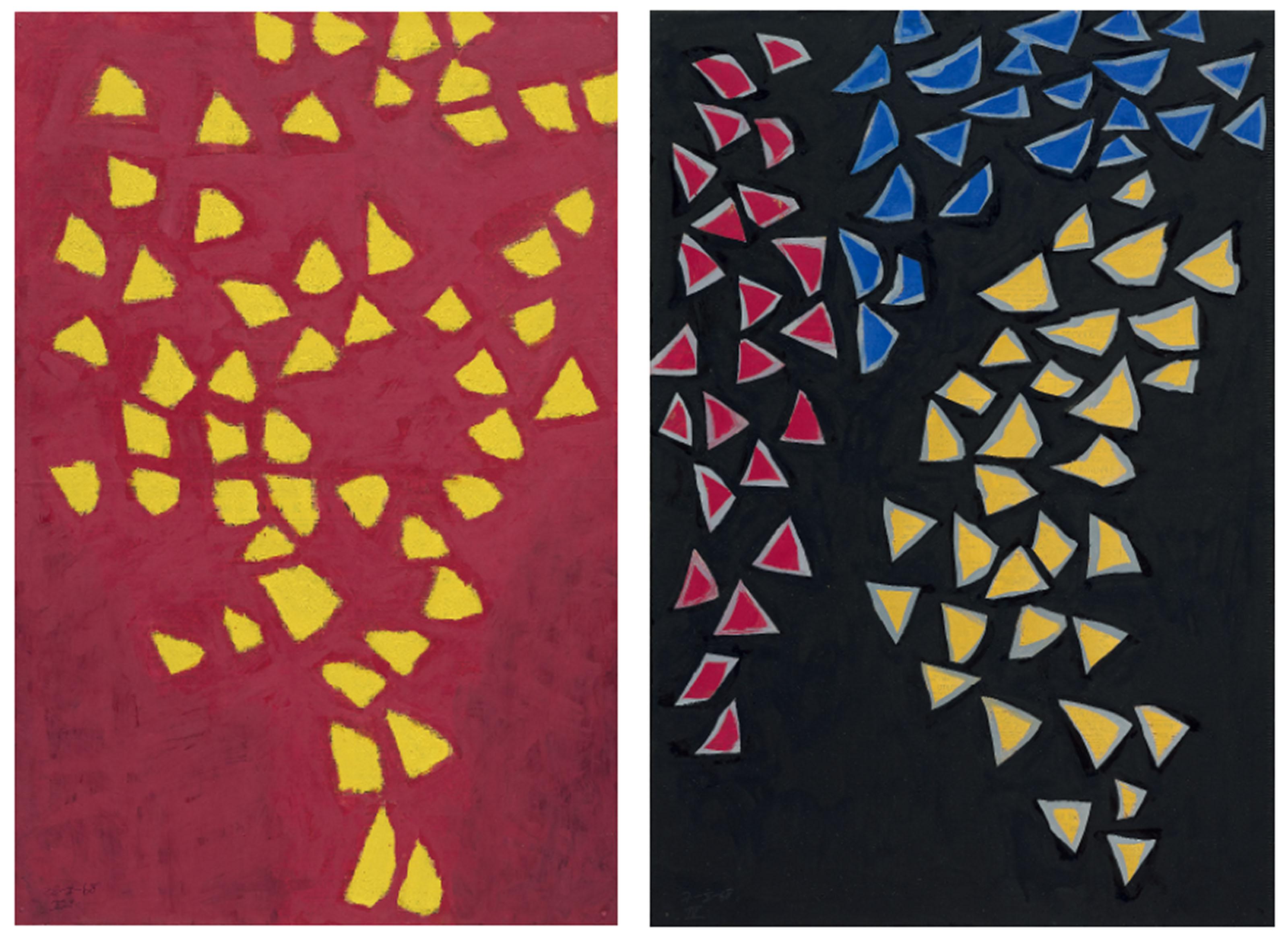 Kim Whan-Ki - Untitled - 28 - I - 68 I; & Untitled - 7 - II - 68 III