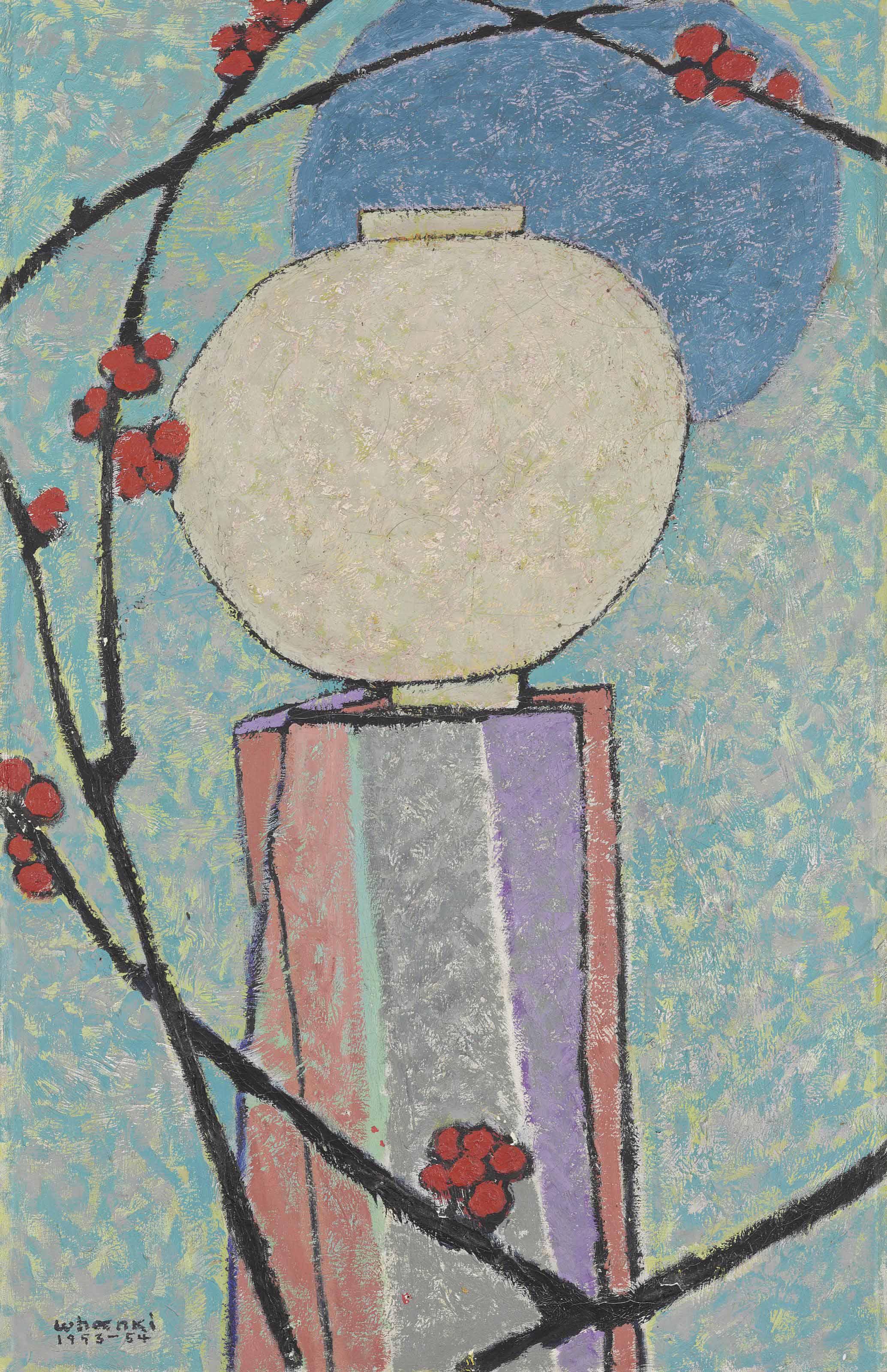 Kim Whanki - Moon and Plum Blossom, 1953-54