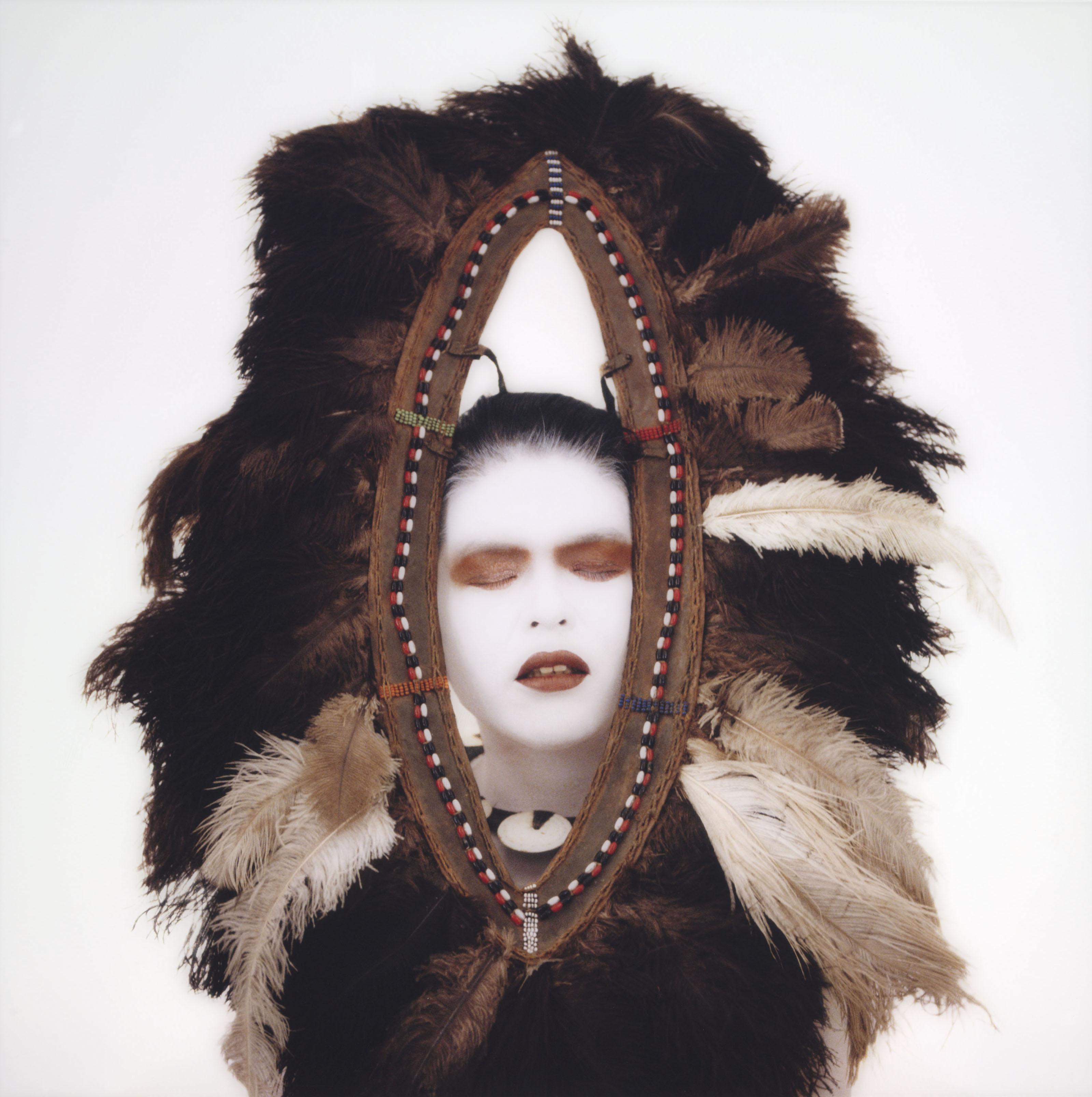 Kimiko Yoshida - The Massai Bride Wearing a Warrior’s Face Ruff,\' Kenya (Self-Portrait), 2005