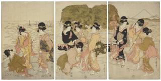 Kitagawa Utamaro - Beauties at Enoshima