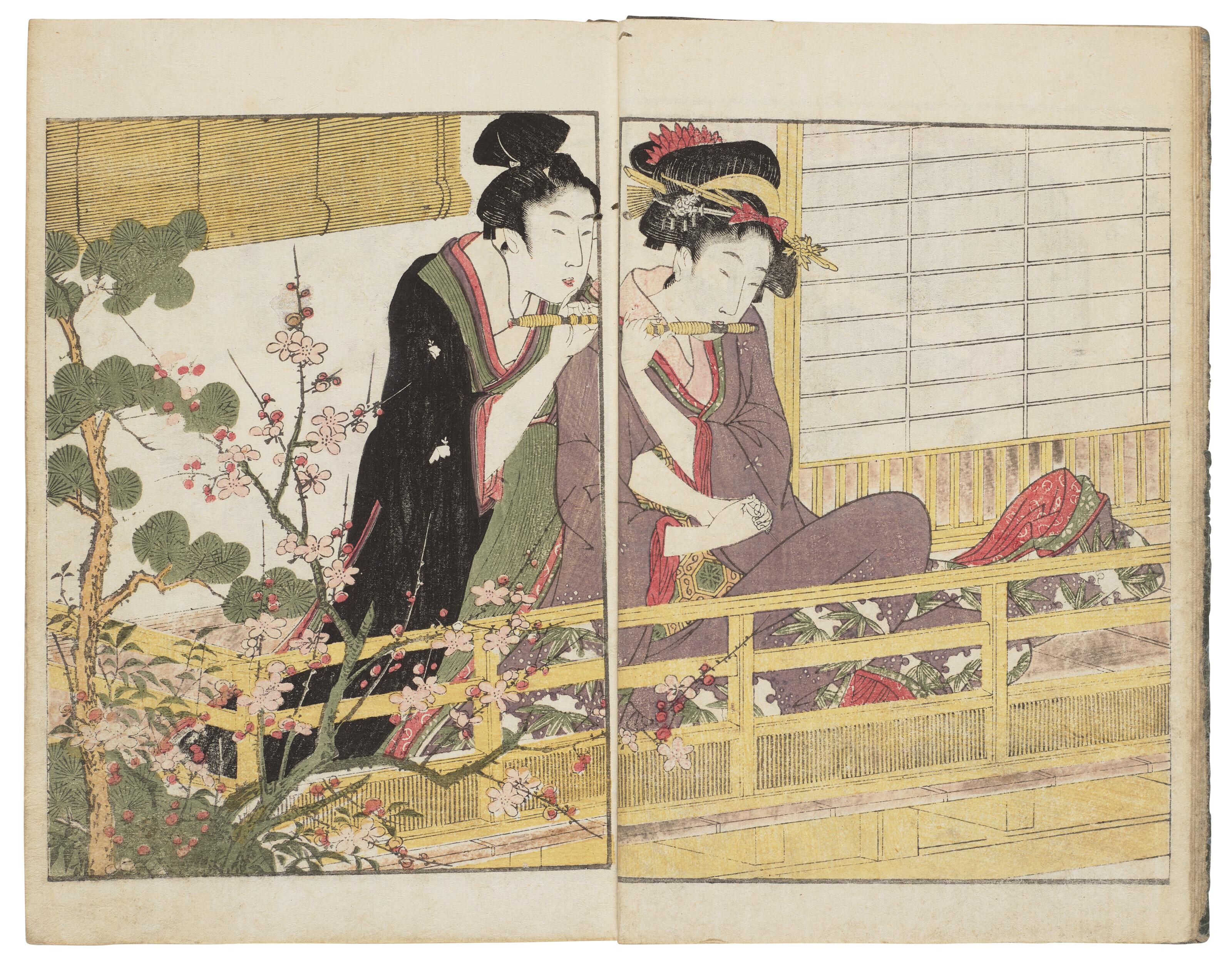Kitagawa Utamaro - Ehon warai jogo (Picture book: the laughing drinker)