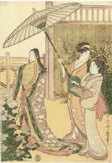 Kitagawa Utamaro - Mitate Joro Homon No Zu (Parody of A Visit By Court Ladies)