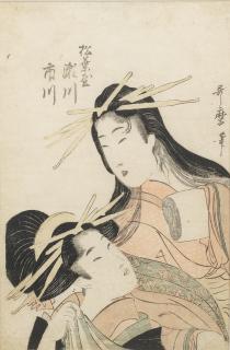 Kitagawa Utamaro - portraits of the two courtesans Segawa and Ichikawa of the Matsubaya