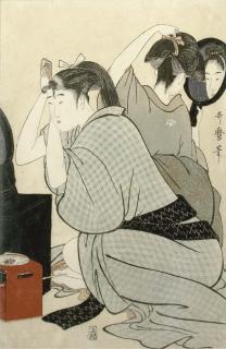 Kitagawa Utamaro - Two Beauties Dressing