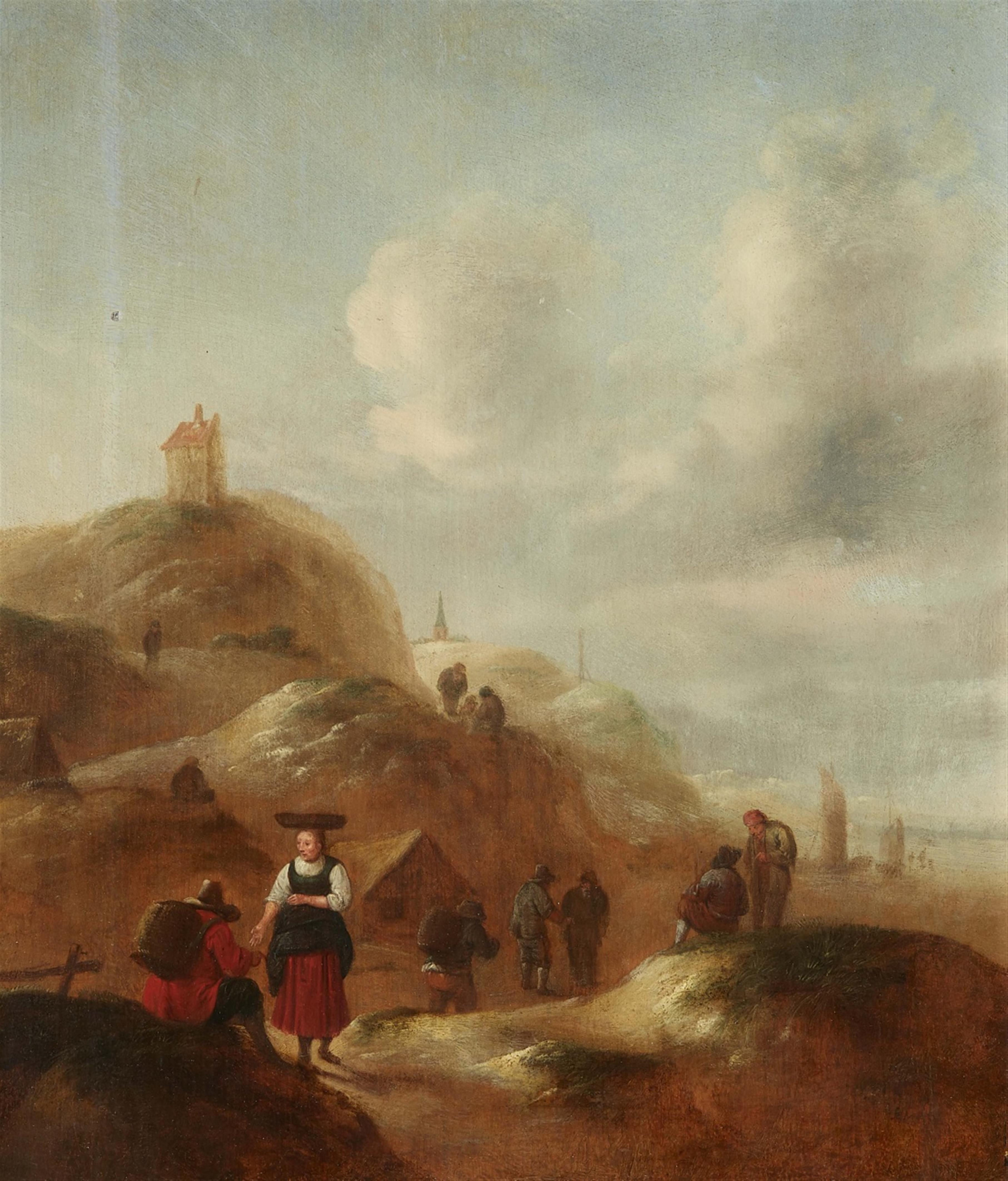 Klaes Molenaer - Dünenlandschaft mit Figuren