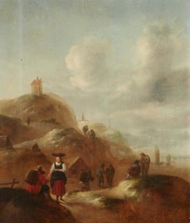 Klaes Molenaer - Dünenlandschaft mit Figuren
