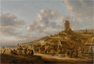 Klaes Molenaer - The beach at Scheveningen