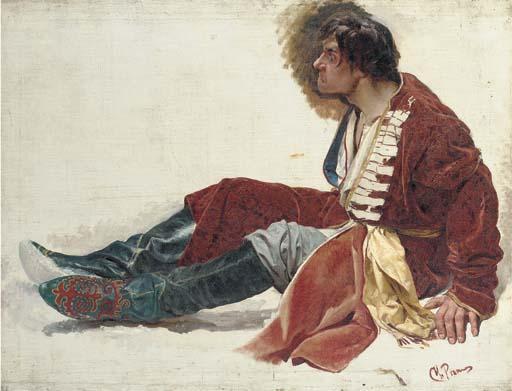 Klardii Vasil\'Evich Lebedev - A Study For Marfa Posadnitsa, The Destruction of The Novgorod Veche