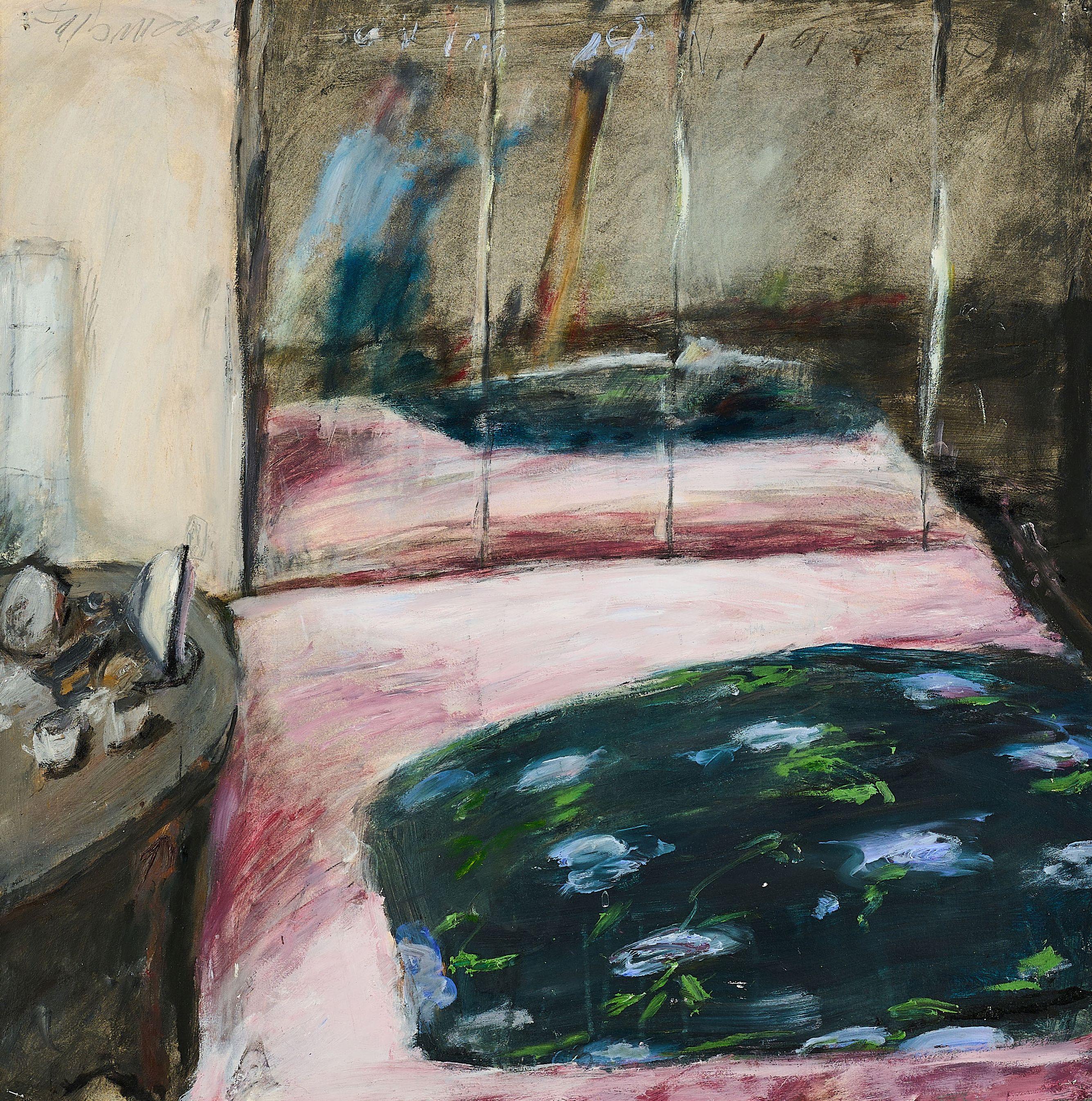 Klaus Fußmann - Interieur mit Spiegel.