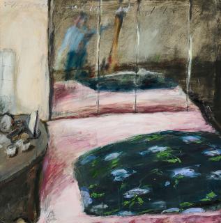 Klaus Fußmann - Interieur mit Spiegel.