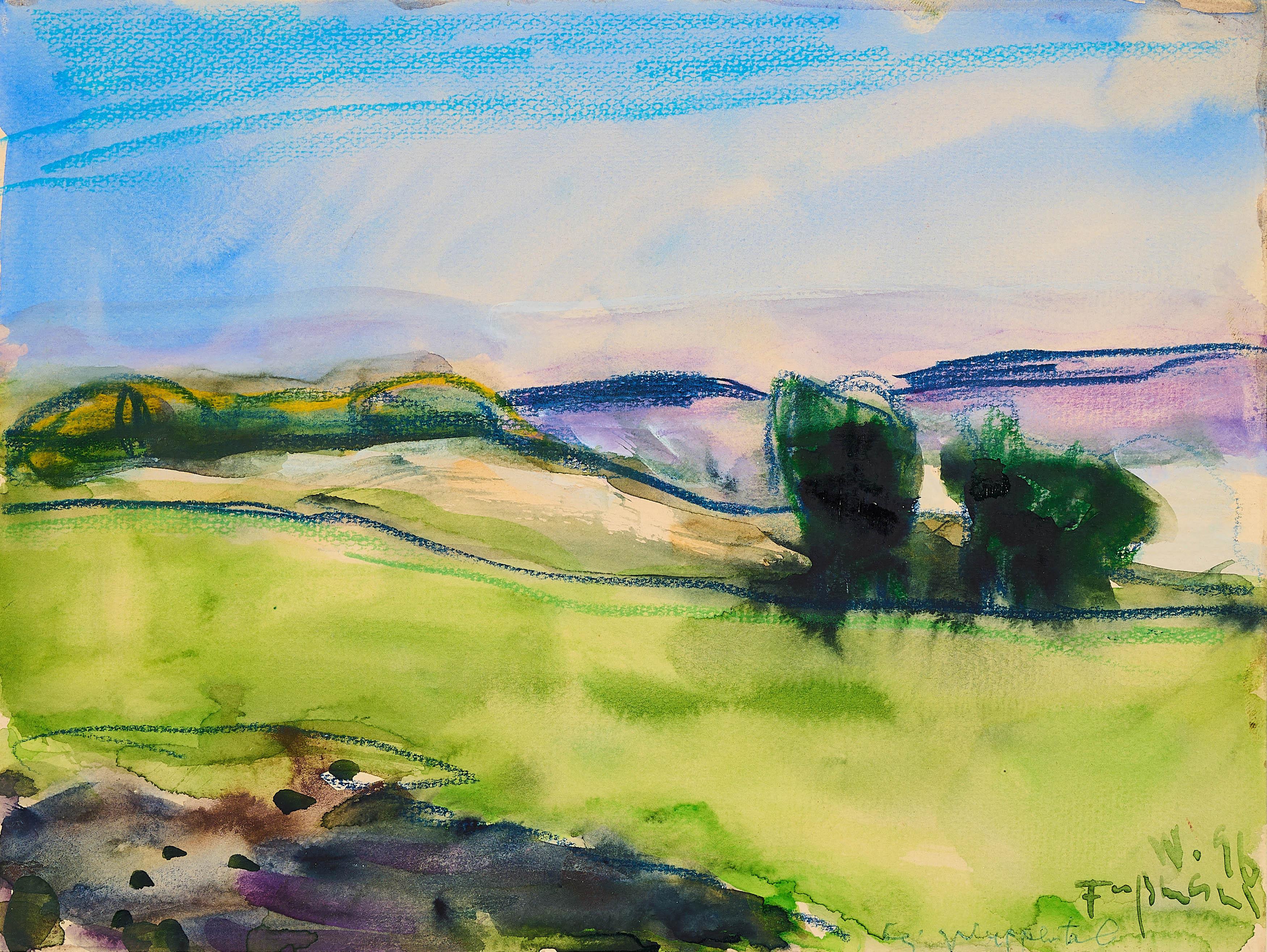 Klaus Fußmann - Landschaft bei Wuppertal.