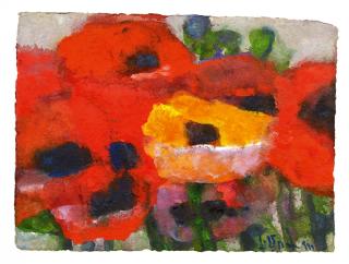 Klaus Fussmann - Mohn, rot und orange